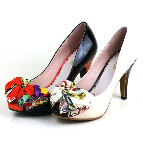 甜美蝴蝶結高跟鞋