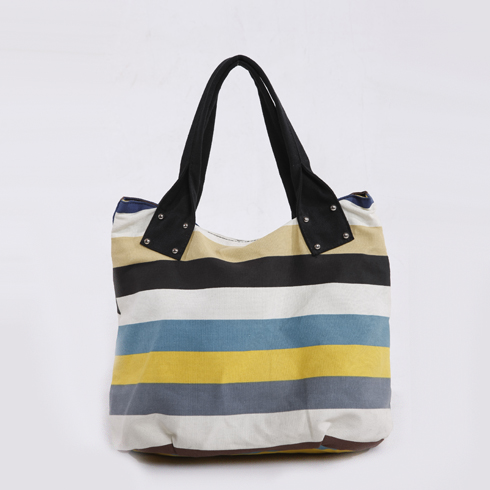 泰瑪斯彩色橫條手提包