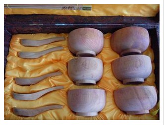 DIY尚彩實木蝴蝶對碗