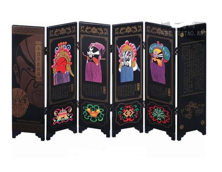 DIY尚彩漆器六扇仿古小屏風(fēng)