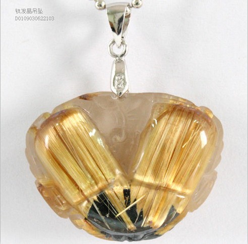 鉑晶爾曼鈦發晶吊墜