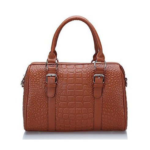 堡路仕鱷魚(yú)紋真皮手提包