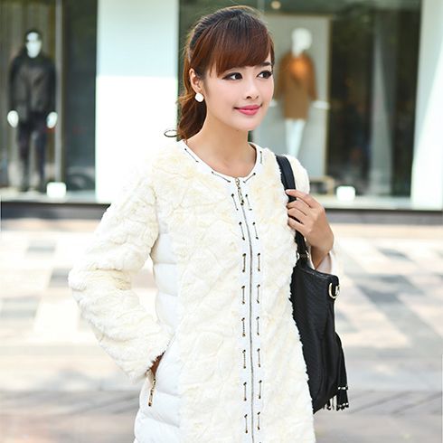 酷庫女裝中長款羊毛呢外套