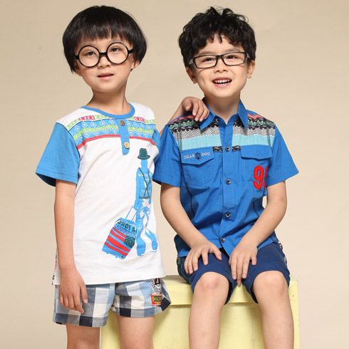 貝蕾爾歐美風男童短袖短褲