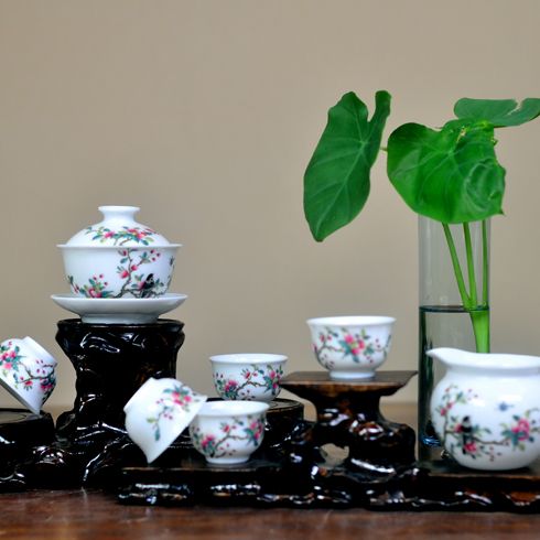 龍潤茶產品-8頭粉彩花露芳香