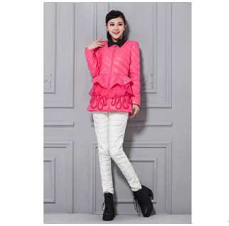 季美熙女裝產品-桃紅色羽絨服