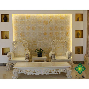 廠家專業生產各類精美玉石背景墻