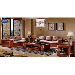 深圳瀚晟堂鼎晟祥瑞新中式紅木沙發，大果紫檀家具，高檔客廳沙發