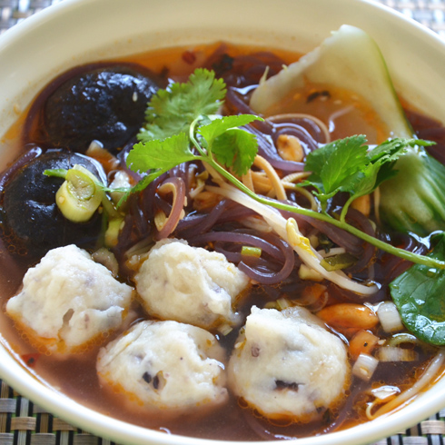 薯立方地瓜粉產品-清湯紫薯墨魚丸地瓜粉