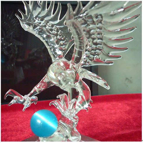 水晶拉絲工藝產品-水晶拉絲鷹調