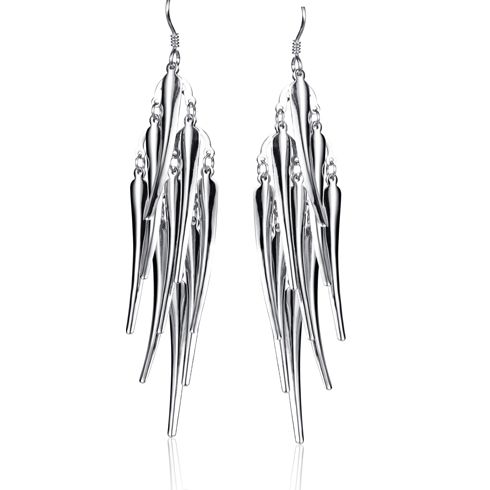 v6銀飾波西米亞耳環