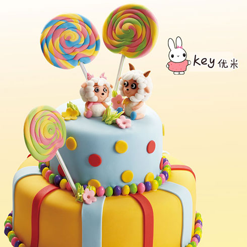 key優米兒童餐廳-美羊羊與喜洋洋蛋糕