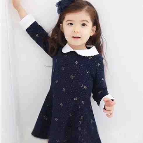 史嚕吡童裝-娃娃領連衣裙