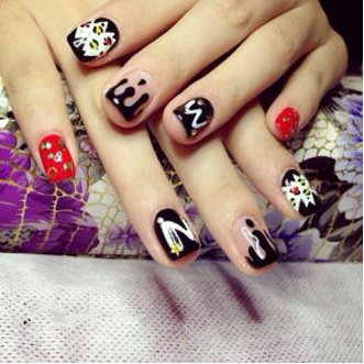 格調女王美甲盤發-水晶指甲