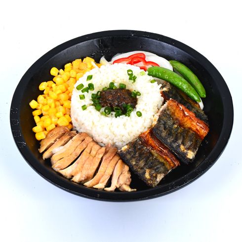 板燒廚房快餐-鲅魚雞排雙拼