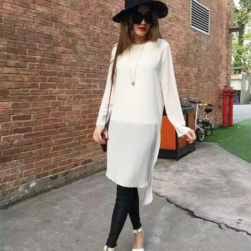 艾麗哲女裝-休閑長衫裙