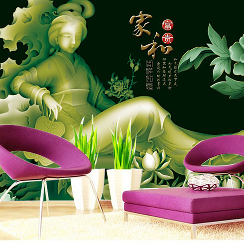 新奇特快養生墻藝-玉雕背景墻系列