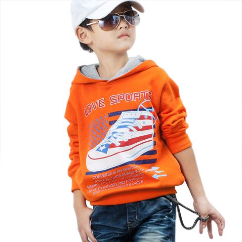 麥勒酷童裝-橘黃色衛衣