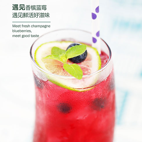 冰島之戀冰淇淋-香檳藍莓飲品