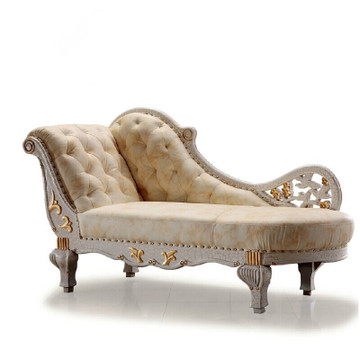 貴妃椅法式奢華家具 歐式奢華實木貴妃椅 轉角貴妃榻 休閑貴妃榻