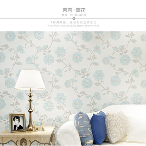 茉莉蘭花發熱墻布