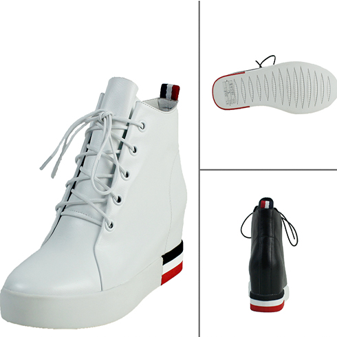 內外增高白色小白鞋