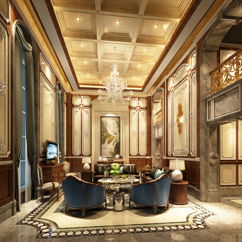 億安居集成墻板-會客廳效果