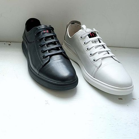 Creekree時尚男女鞋-皮質平底系帶休閑鞋