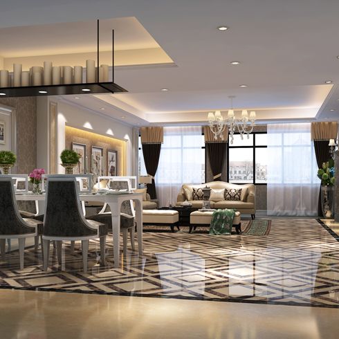 簡豪全屋整裝-現代古典簡歐風客廳