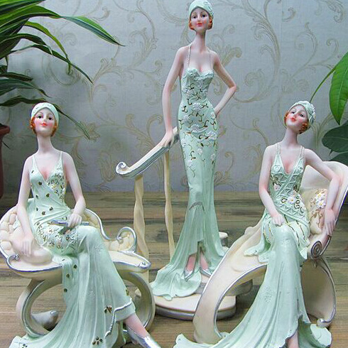 名眾優品時尚百貨-歐式工藝品美女擺件