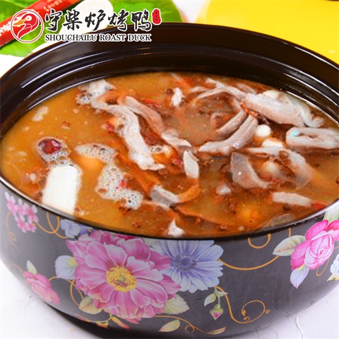 守柴爐烤鴨-豬腸養生酸湯底