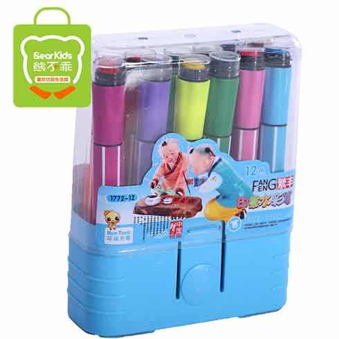 熊不乖童創優品-12色印章水彩筆