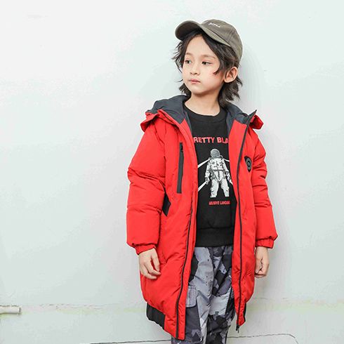 來(lái)自星星的寶貝童裝-紅色中長(zhǎng)款羽絨服