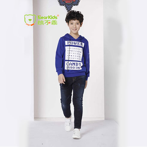 熊不乖智能童裝-潮流休閑連帽衛衣