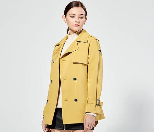 BLSS布倫圣絲-淺黃色立領上衣